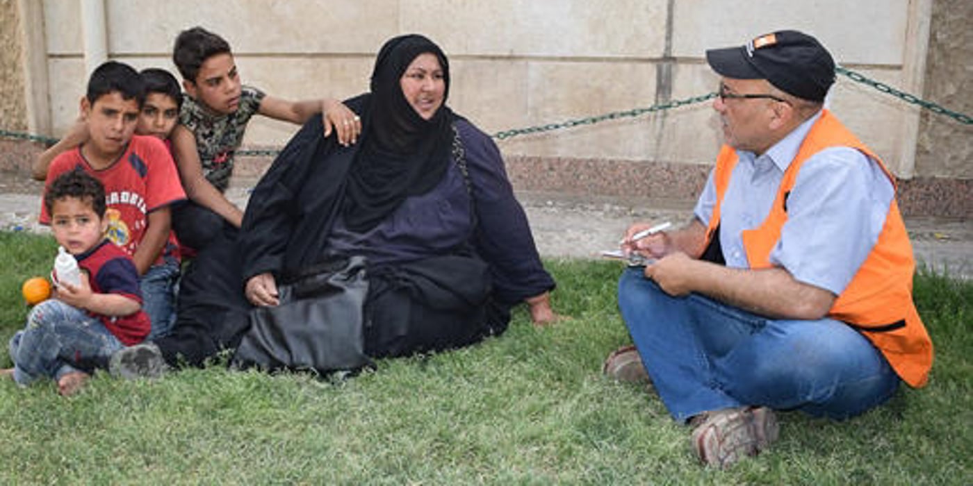 Ameena and her five children left all assets behind when they had to flee the recent fighting in Ramadi. Now they are seeking safety in Baghdad, where NRC has provided them with food and hygiene kits. Photo: NRC
