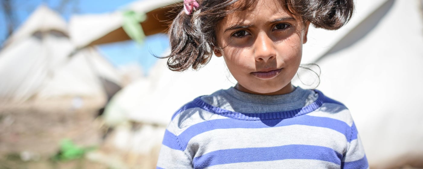 Amani (6) - Kurdish refugee from the conflict in Syria and Iraq. 
Her father is in Germany. She has arrived the camp Cherso in Greece. Photo: Tiril Skarstein, NRC

-I am not happy here. I wish I could go to Germany to see my father. He is allready there. Why can we not go to him?, asks Amani (6)