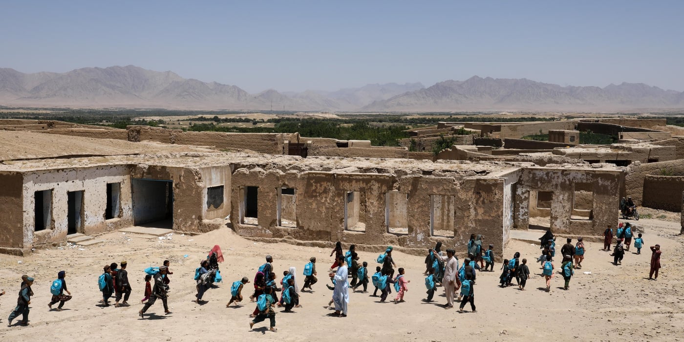 Once, hundreds of girls and boys were attending in Onas Sarshakhli Primary School in Trinkot and still there are some around 300 girls and boys gathering in the coordidor of the school to get education. The Sarshakhli village was collapsed to the Taliban and they used this school as their base to fight against the Afghan military forces. Now, they have been pushed back but the school still remain the same. Thousands of girls and boys would have studied here if there was enough funding for rebuilding this school. Photo: NRC/Enayatullah Azad