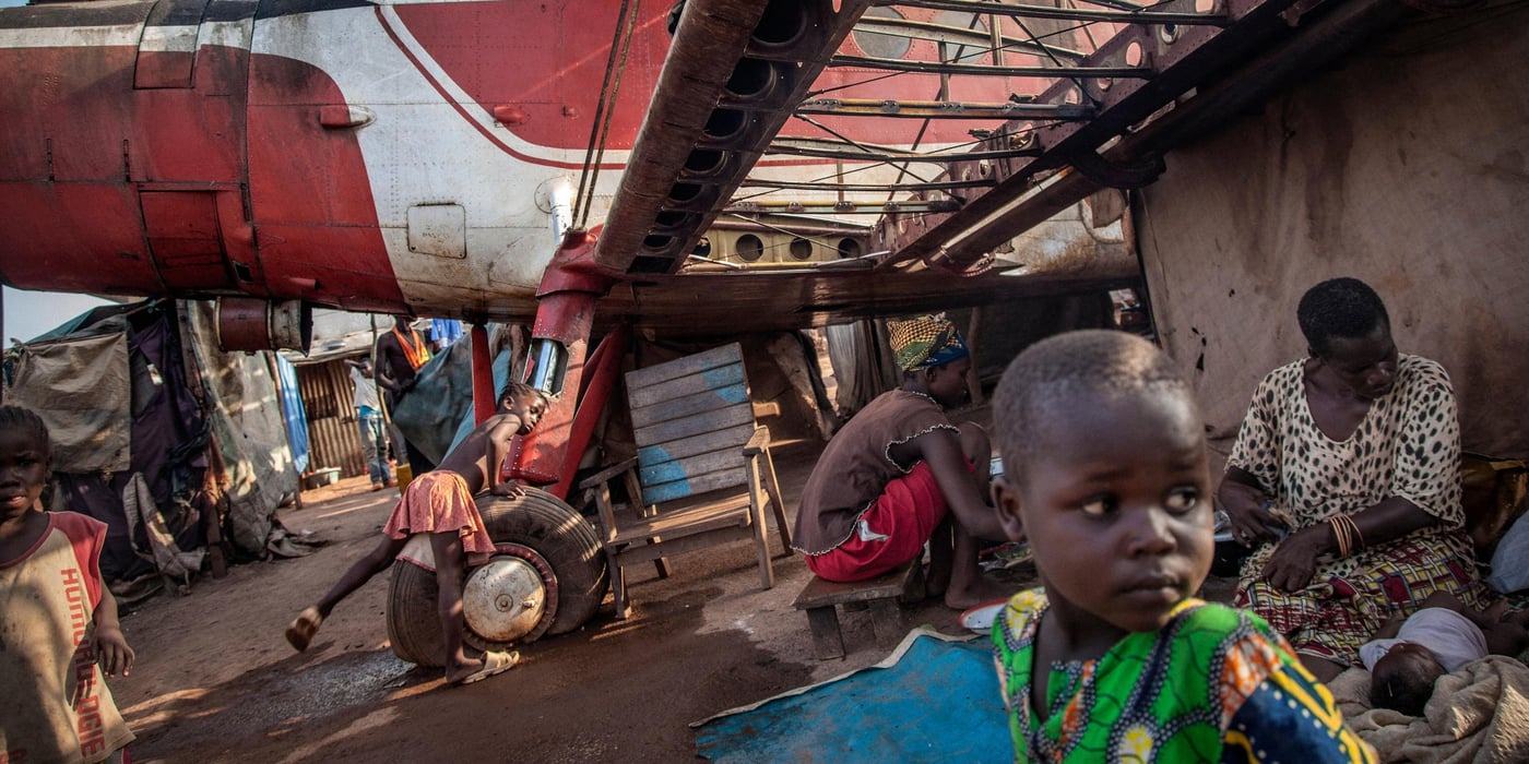 IDP camp at the airport of Bangui Photo: NRC/Jose Cendon