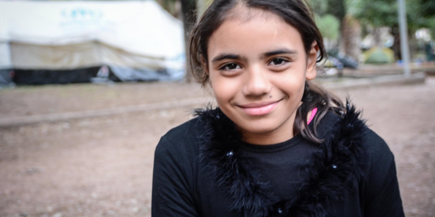 Amar (9) has fled from Syria together with her mother. They hope to get to Sweden - where Amar´s father already is. The photo is from Chios, Greece.
See also video interview.
Photo: Tiril Skarstein, NRC