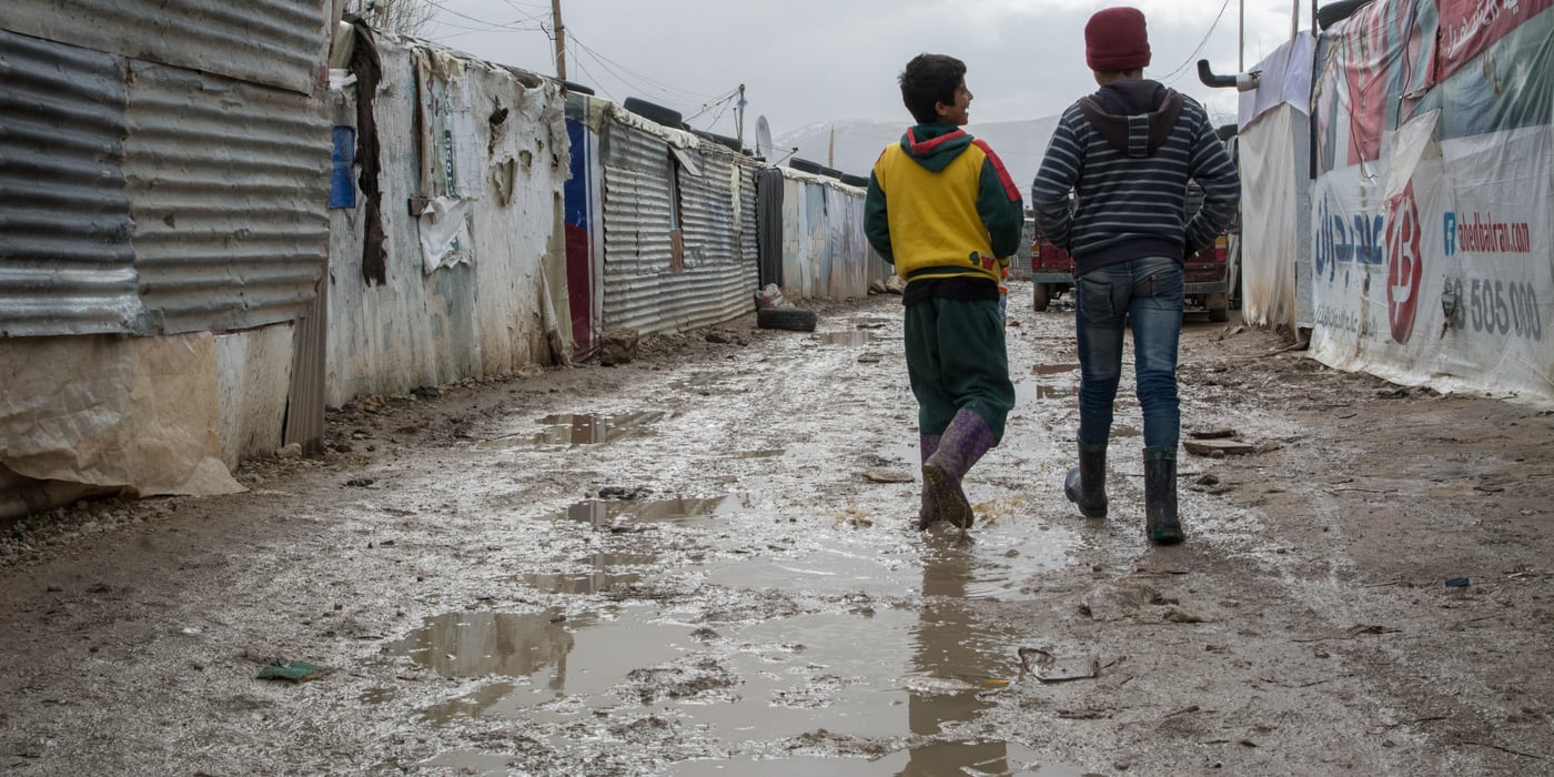 Informal tented settlement Arab Rajab in Al Marj in Bekaa, February 25, 2015.
Photo: NRC/Tiril Skarstein