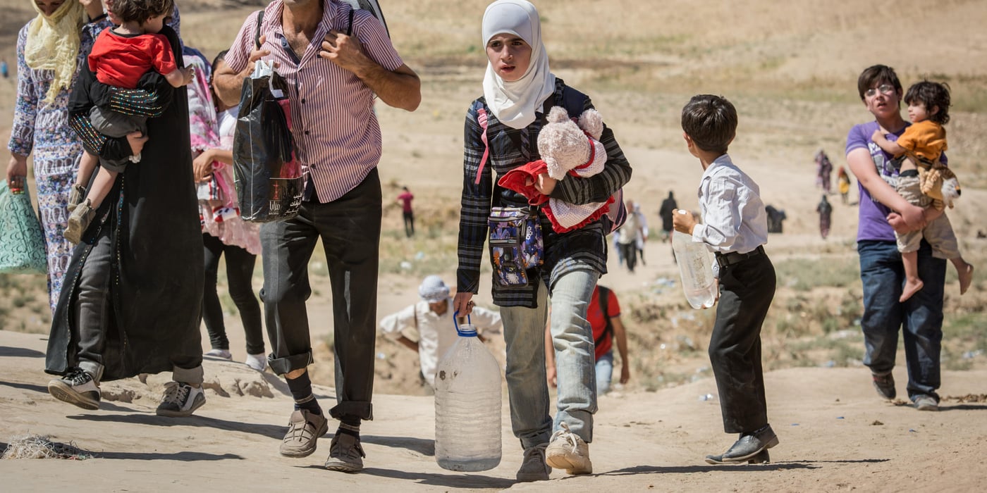 The Sahela border crossing between Syria and the Kurdistan region of Iraq. When the border reopened in August 2013, more than 33,000 refugees crossed in just five days. Photo credit: NRC/Christian Jepsen September 2013