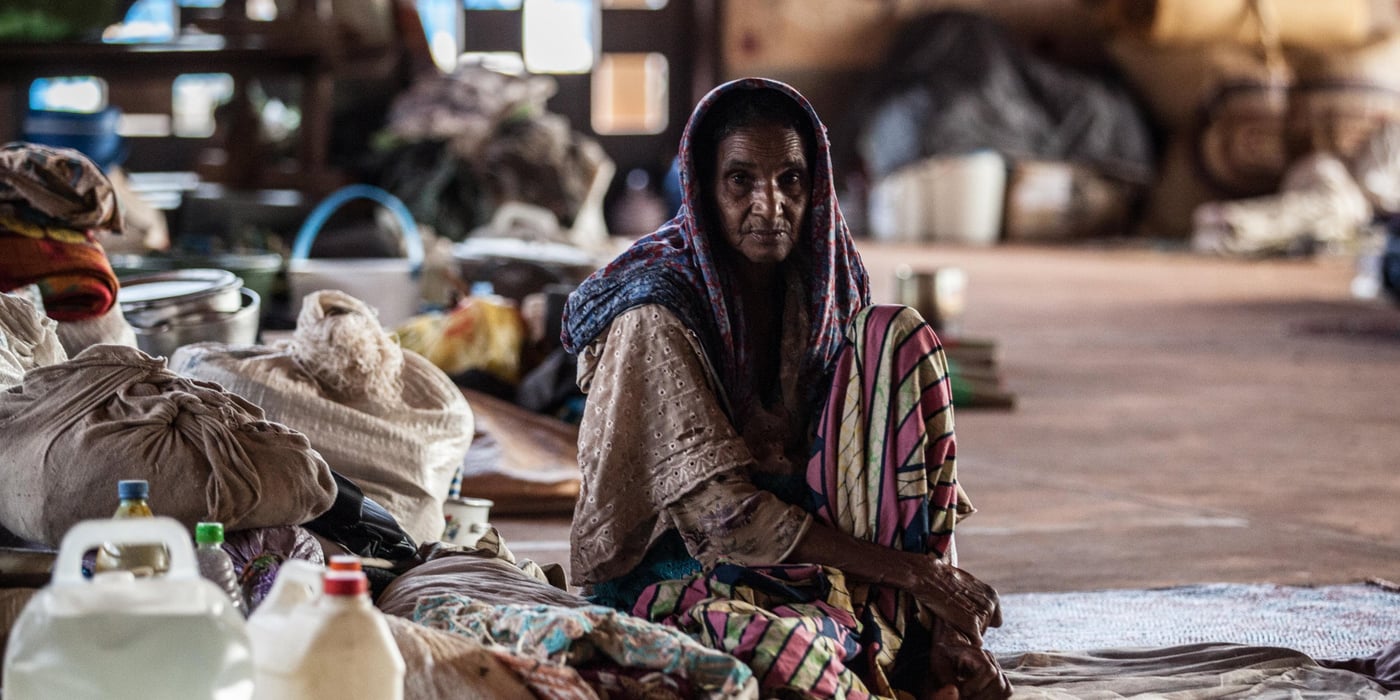 Carnot - Muslim enclave. Muslim people took refuge and sought protection in the catholic church of Carnot. They are living on the ground since one year. November 2014. Photo: NRC/ Vincent Tremeau