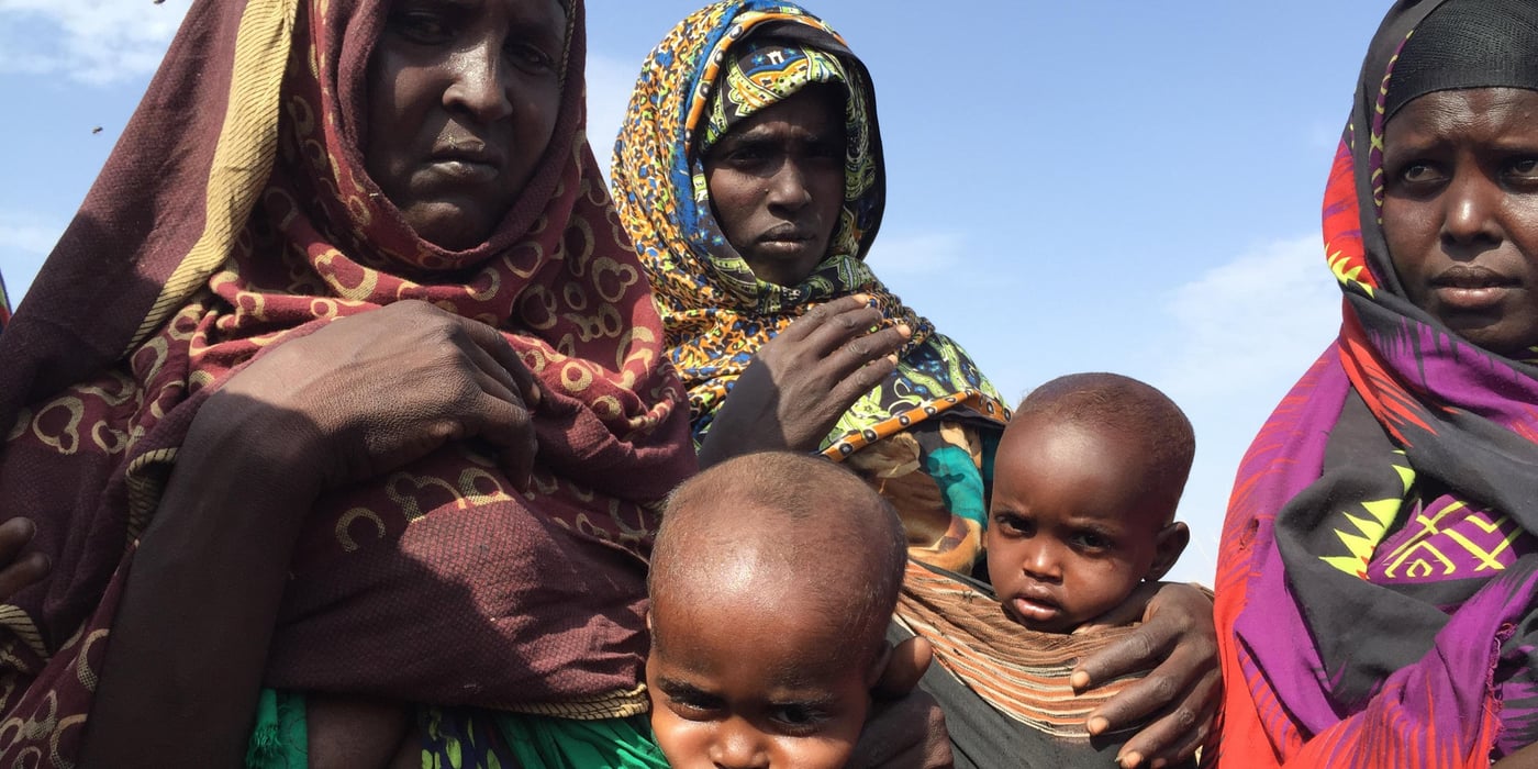 Breast feeding child in settlement for people displaced by the drought in Asabuli village in Sitti Zone, north-eastern Ethiopia.
Photo: Patrik Ekløf/NRC