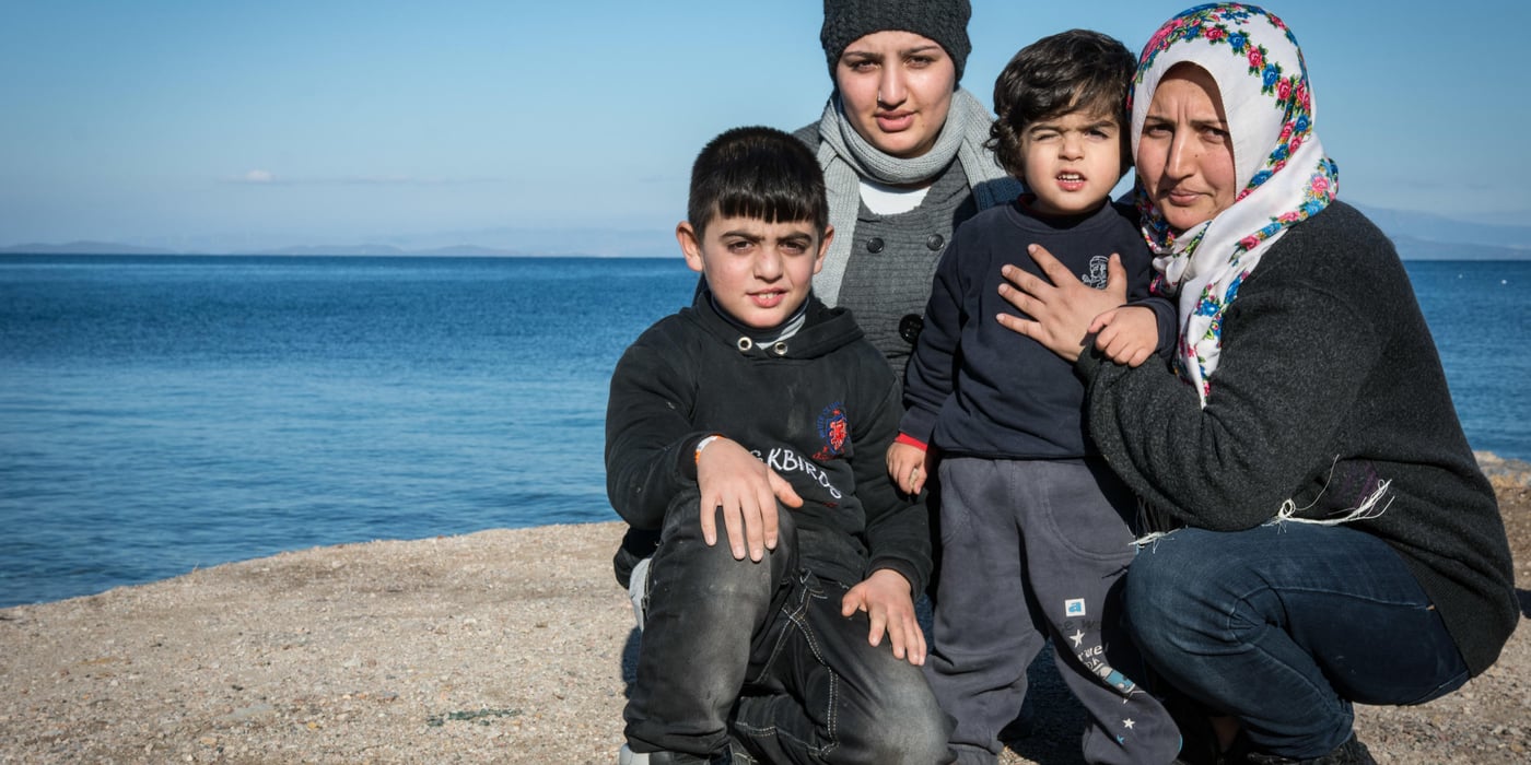 Rogin and her children Ibrahim (3), Mustafa (9) and Hibatulla (17) have fled from Syria and are on their way to Hamburg in Germany. The children´s father is already there. Photo: Tiril Skarstein
Quotes from Rogin:
-My husband traveled in advance. We could not afford a boat ticket for all of us at that time.
-It is a bit more than a year ago.
-We are from Al Hasakah.
– The boat was not safe, but the smuggelers pushed us on board. We had no choice. It cost us all the money we had. Now we hope we will be able to get to Germany, so that we can be together as a family again.
-Every day was more difficult than the last one in Syria. We wanted to get to safety.
