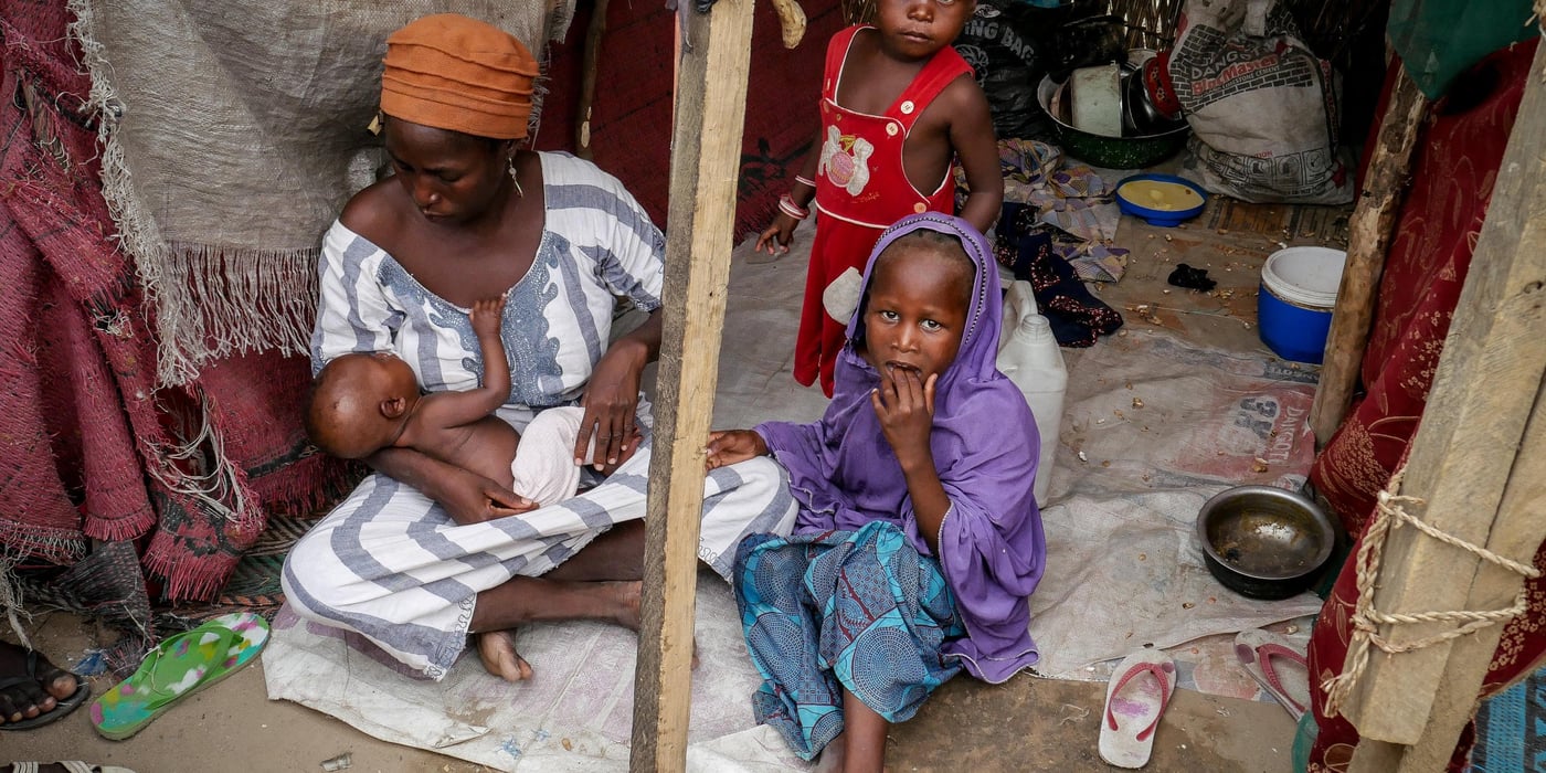 Suweba is 35 years old. Thirteen days after fleeing her hometown with her four children, she gave birth to a baby girl. Her husband remained behind when insurgents entered her hometown to ask them to leave. Since then, she hasn’t spoken to her husband and doesn’t know whether he is alive or dead.


“He said that he will join us. He hasn’t come yet. I am here alone with 5 children. We eat only once a day. I already ate this morning and I am not sure about tonight. Right now, two of my children are out begging to hopefully buy some food. I breastfeed my baby but I myself have not enough to eat.”
.
Credit: Hajer Naili/NRC