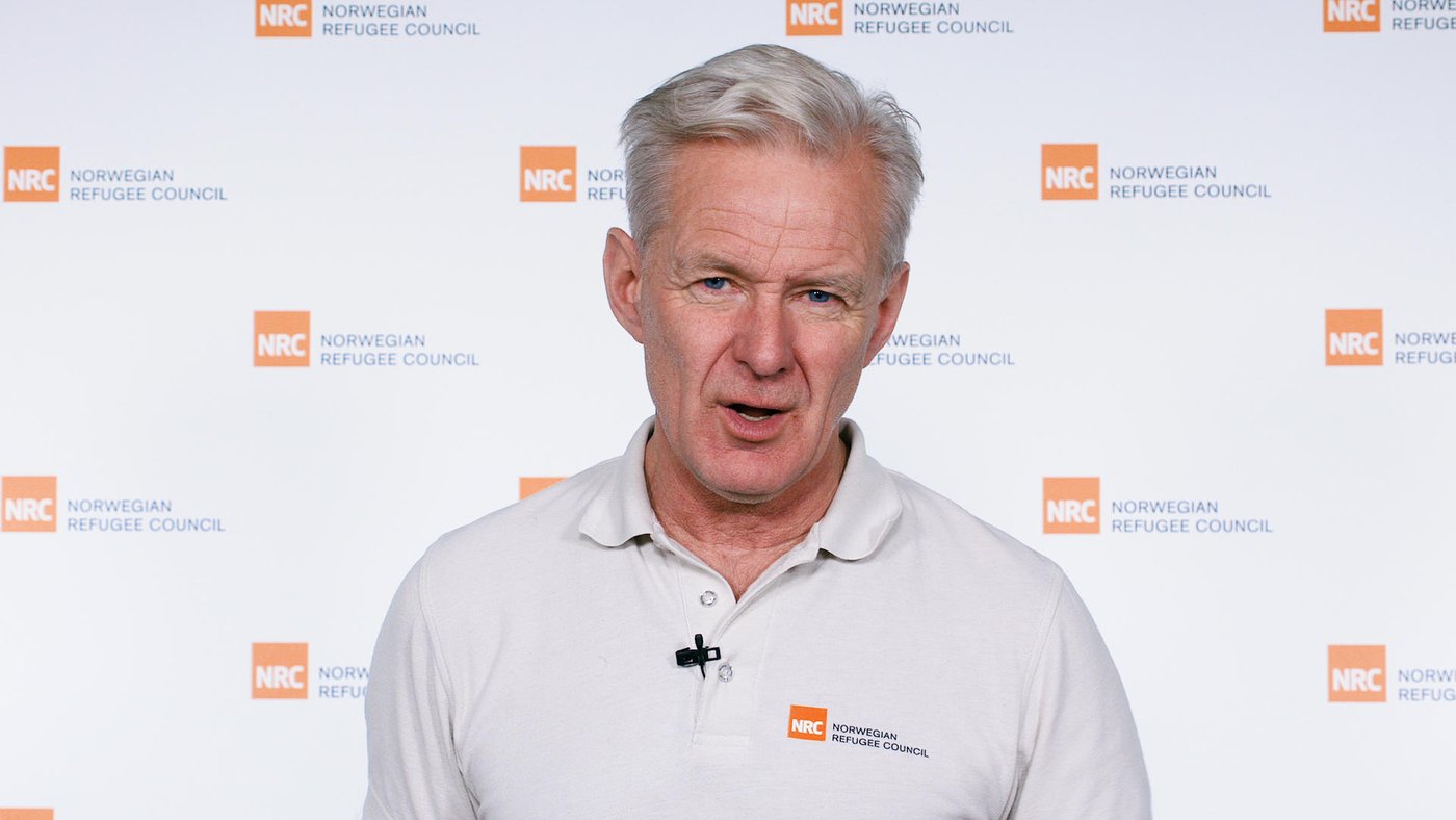 Thumbnail for video with Jan Egeland giving a statement on Ukraine.