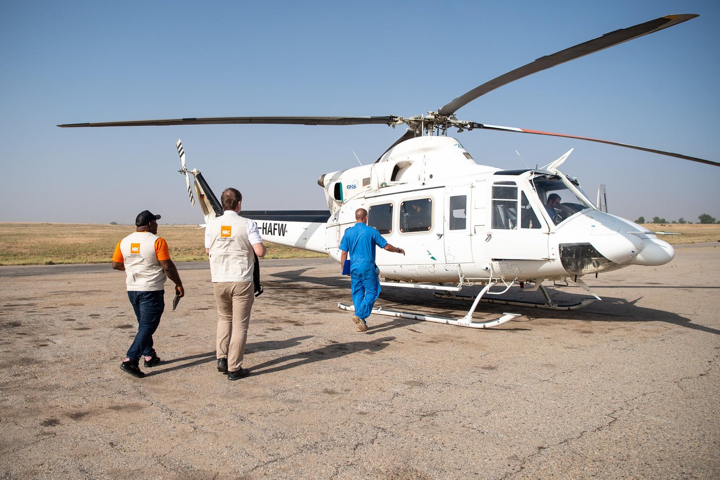Flyktninghjelpen er avhengig av å ta seg frem med FN-helikopter for å nå ut til våre prosjekter i de kriserammede områdene i Nordøst-Nigeria.