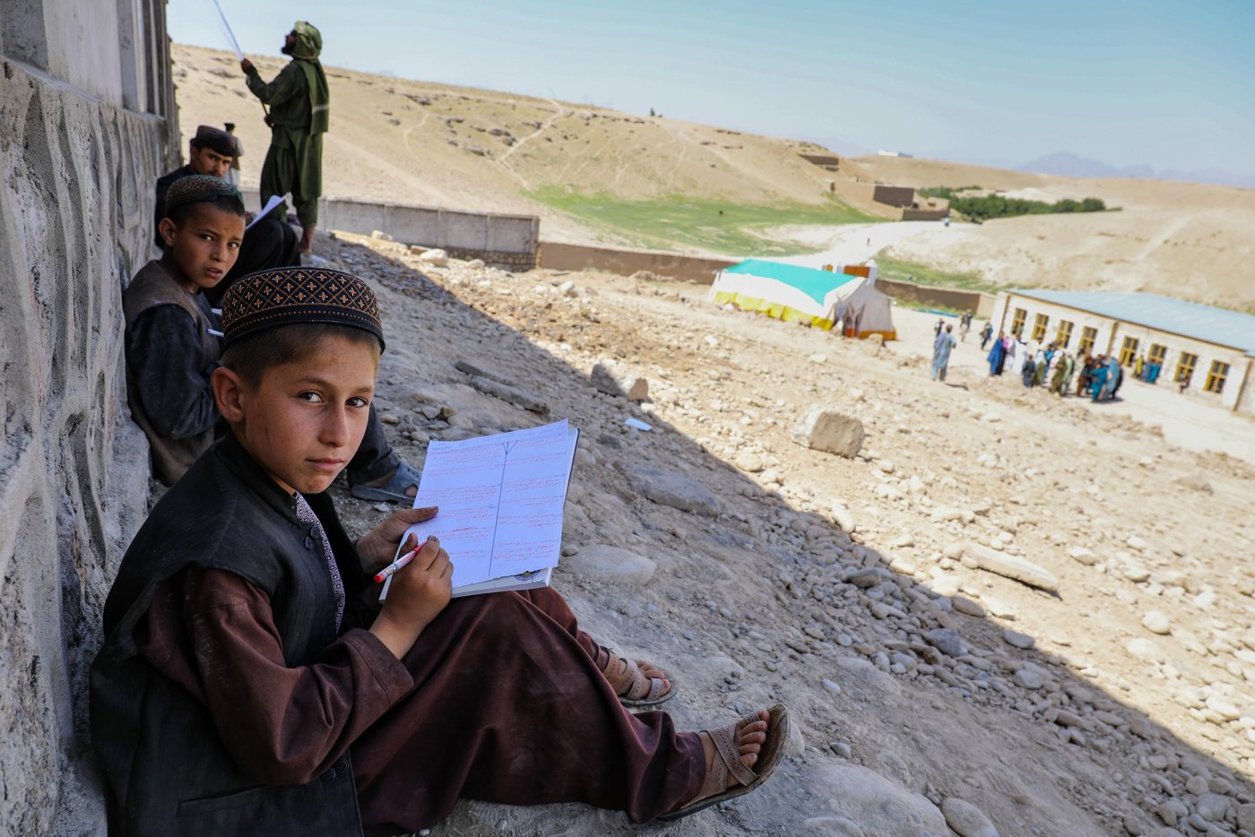 Students are attending the mid-year exams in Charmgar secondary school in Trin Not, Uruzgan. The school was cleared from the Taliban and NRC is rebuilding it. Photo: NRC/Enayatullah Azad