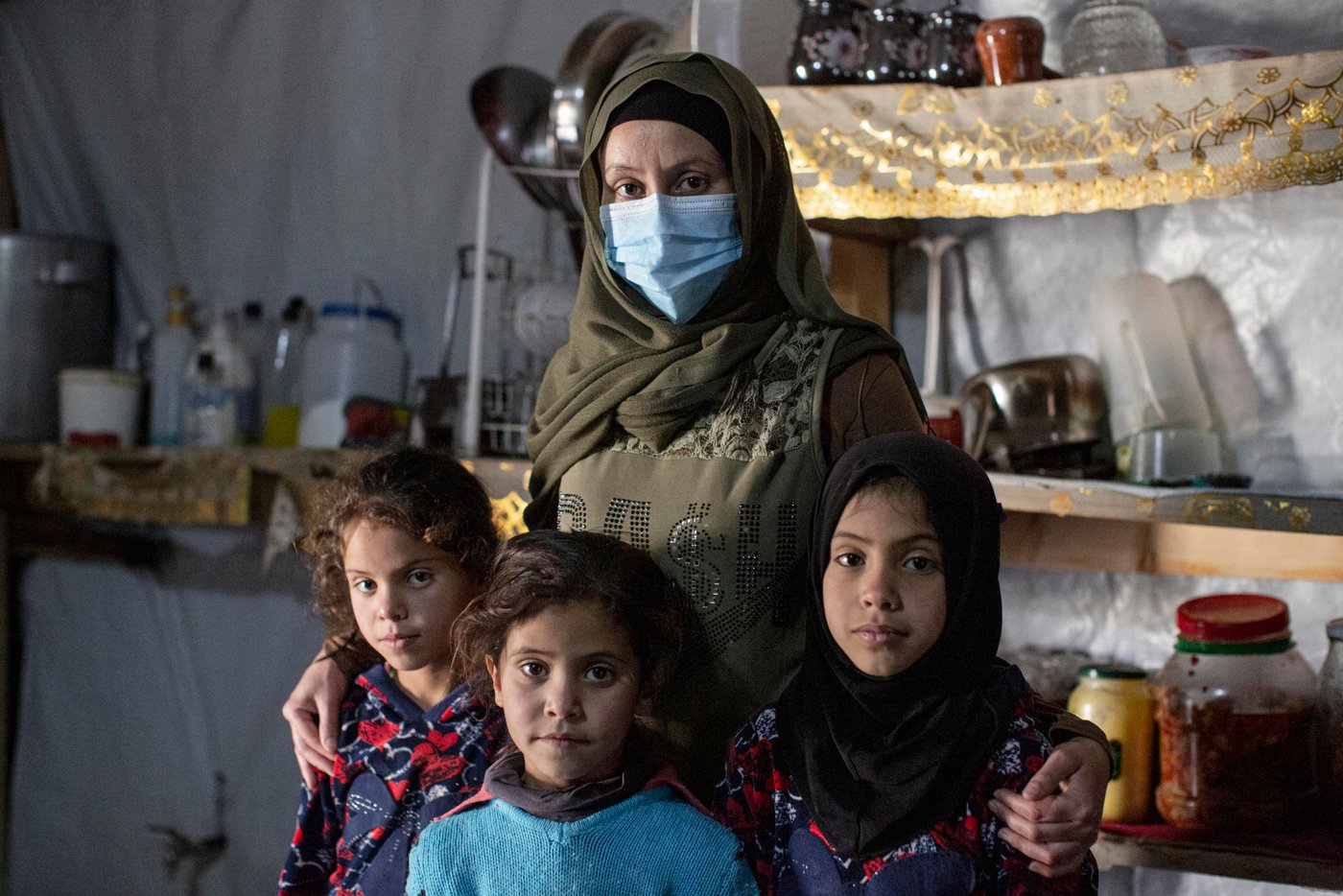 The family fled their home in Qusayr, Syria, in 2011, when their home was bombed. The Norwegian Refugee Council helped the family by installing cupboards and supplying material to cover and reinforce their tent, as well as installing and maintaining toilets in their settlement and supplying drinking water.
Photo: Sam Tarling/NRC