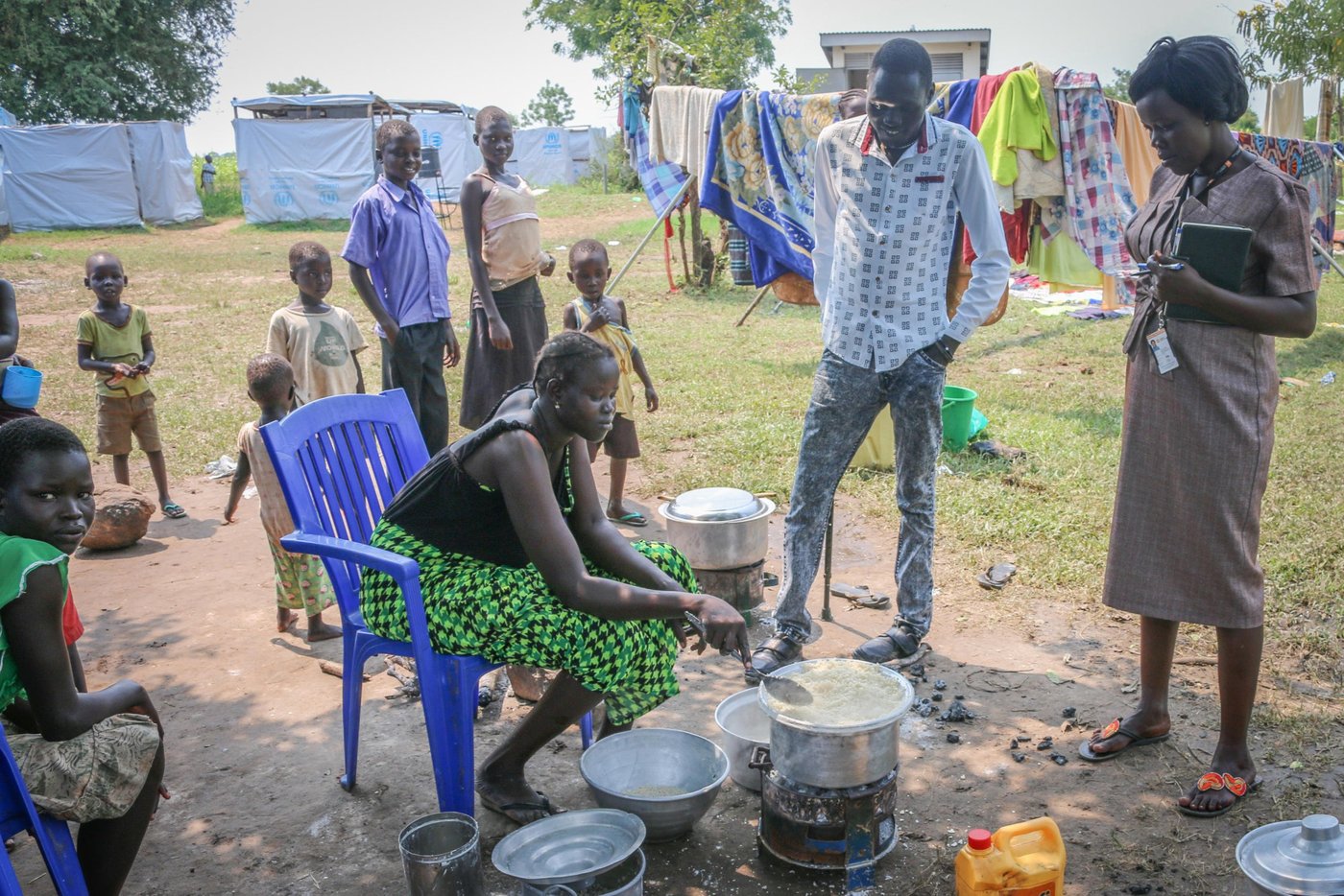 Jacob from South Sudan in white shirt (see webstory from Wairimu). Photo: Wairimu Munyinyi-Wahome, NRC
(Caption should be expanded)