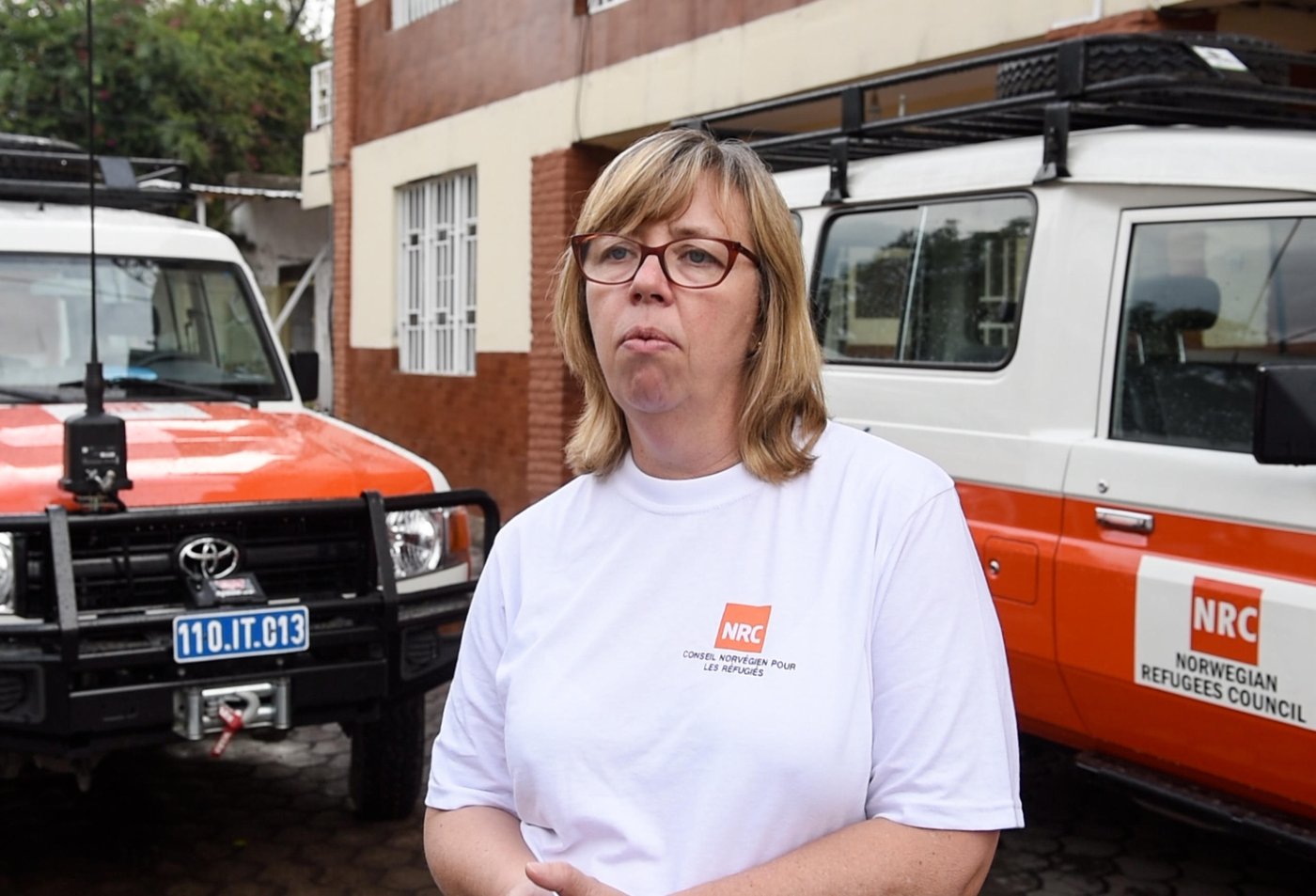 DR Congo country director Ulrika Blom standing outside the NRC office in Goma.

Photo: Christian Jepsen, Norwegian Refugee Council