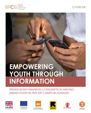 Front page of the "Empowering youth through information" report. 