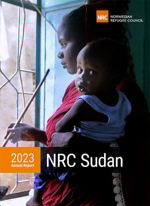 Front page of "NRC Sudan Annual Report 2023".