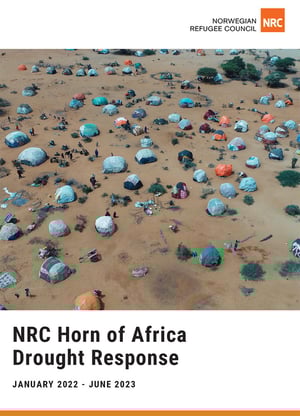 Front page of "NRC Horn of Africa Drought Response, January 2022 - June 2023".