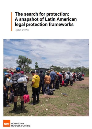 Front page of the report "The search for protection: A snapshot of Latin American legal protection frameworks"