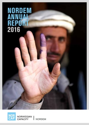 Front page of the NORDEM Annual Report 2016.